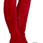 Over the Knee Suede Boots with Low Block Heel