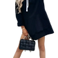 Oversized Mid Length Hooded Sweatshirt Dress with Pockets