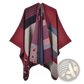 Oversized Plaid Woolen Cape Geometric Travel Shawl