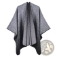 Oversized Plaid Woolen Cape Geometric Travel Shawl