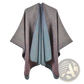 Oversized Plaid Woolen Cape Geometric Travel Shawl