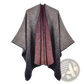 Oversized Plaid Woolen Cape Geometric Travel Shawl