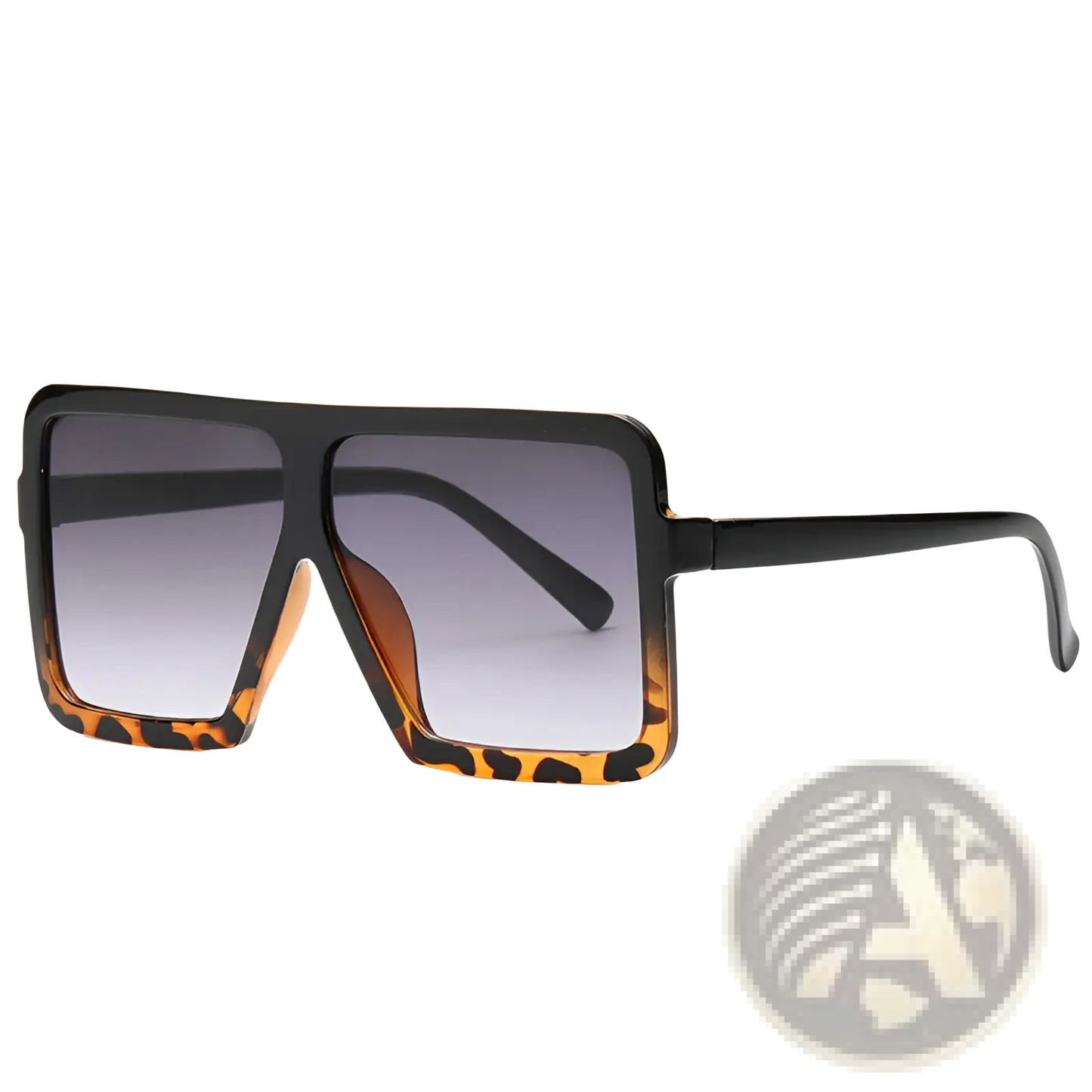 Oversized Square Translucent Uv400 Fashion Sunglasses