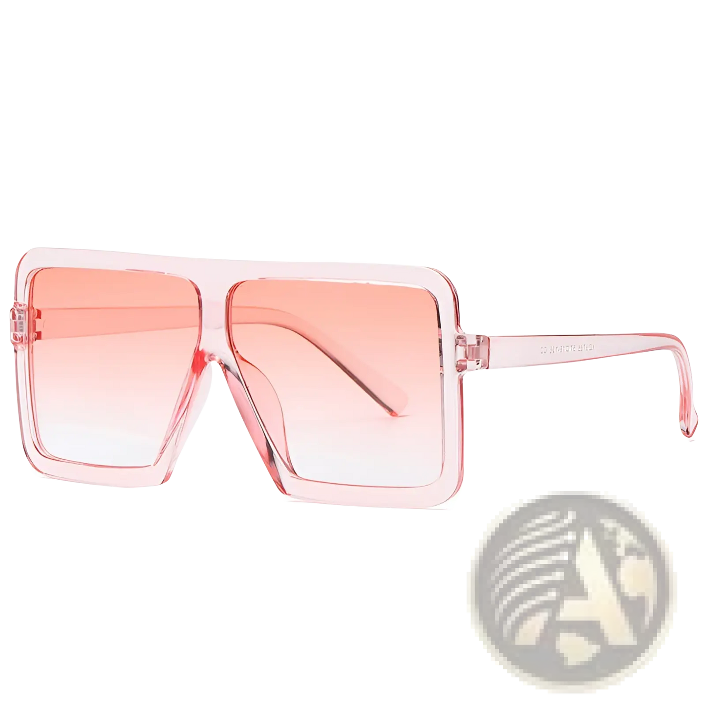 Oversized Square Translucent Uv400 Fashion Sunglasses