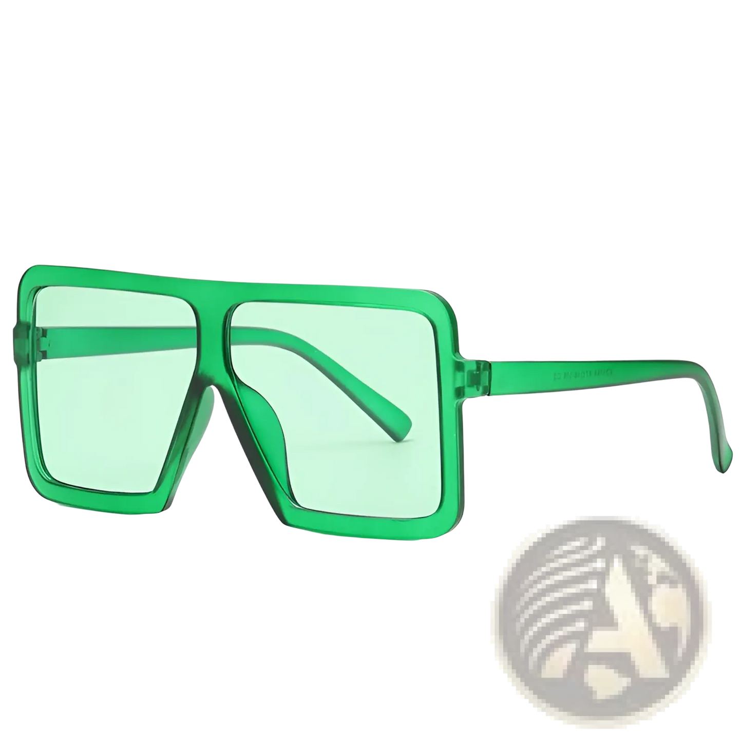 Oversized Square Translucent Uv400 Fashion Sunglasses