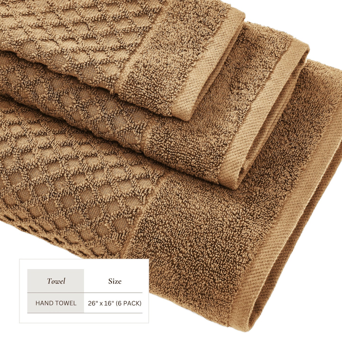 Cotton Diamond Waffle Weave Bath Towel Set - Grayson Collection