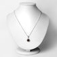 2.32 Carat Genuine Garnet and White Diamond 14K Yellow Gold with .925 Sterling Silver Pendant