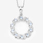 1.10 Carat Genuine Aquamarine and White Topaz .925 Sterling Silver Pendant