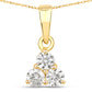 0.33 Carat Genuine Lab Grown Diamond 14K Yellow Gold Pendant