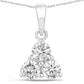 0.75 Carat Genuine Lab Grown Diamond 14K White Gold Pendant