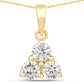 0.75 Carat Genuine Lab Grown Diamond 14K Yellow Gold Pendant