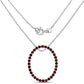 3.52 Carat Genuine Garnet .925 Sterling Silver Pendant