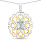 2.10 Carat Genuine Green Amethyst .925 Sterling Silver Pendant