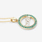 0.54 Carat Genuine Emerald .925 Sterling Silver Pendant