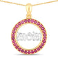 0.64 Carat Genuine Ruby .925 Sterling Silver Pendant