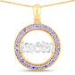 0.64 Carat Genuine Tanzanite .925 Sterling Silver Pendant