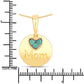 0.17 Carat Genuine Emerald .925 Sterling Silver Pendant