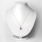 0.95 Carat Genuine Ruby and White Diamond 10K Yellow Gold Pendant