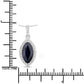 2.27 Carat Genuine Blue Sapphire and White Diamond 10K White Gold Pendant