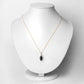 2.27 Carat Genuine Blue Sapphire and White Diamond 10K Yellow Gold Pendant
