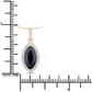 2.27 Carat Genuine Blue Sapphire and White Diamond 10K Yellow Gold Pendant