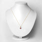 0.62 Carat Genuine Ruby and White Diamond 14K Yellow Gold Pendant