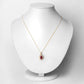1.55 Carat Genuine Ruby and White Diamond 14K Yellow Gold Pendant