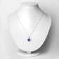 2.54 Carat Genuine Tanzanite and White Diamond 14K Yellow Gold Pendant