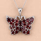 4.90 Carat Genuine Garnet .925 Sterling Silver Pendant