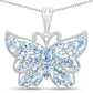 4.84 Carat Genuine Swiss Blue Topaz .925 Sterling Silver Pendant