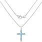 3.85 Carat Genuine Blue Topaz .925 Sterling Silver Pendant
