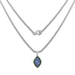 1.40 Carat Genuine Tanzanite and Chrome Diopside .925 Sterling Silver Pendant