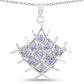 0.90 Carat Genuine Tanzanite .925 Sterling Silver Pendant