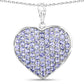 4.86 Carat Genuine Tanzanite .925 Sterling Silver Pendant