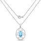 6.17 Carat Genuine Swiss Blue Topaz .925 Sterling Silver Pendant