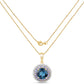 "5.10 Carat Genuine London Blue Topaz, Tanzanite and White Topaz .925 Sterling Silver Pendant