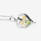 0.49 Carat Genuine Peridot and Black Spinel .925 Sterling Silver Pendant