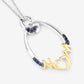 0.18 Carat Genuine Blue Sapphire .925 Sterling Silver Pendant
