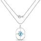 5.26 Carat Genuine Swiss Blue Topaz .925 Sterling Silver Pendant