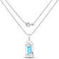 4.57 Carat Genuine Swiss Blue Topaz & White Topaz .925 Sterling Silver Pendant