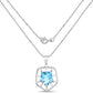 7.60 Carat Genuine Blue Topaz .925 Sterling Silver Pendant