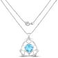 11.50 Carat Genuine Swiss Blue Topaz .925 Sterling Silver Pendant