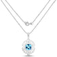 8.18 Carat Genuine Swiss Blue Topaz .925 Sterling Silver Pendant