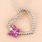 0.52 Carat Genuine Ruby and Created White Sapphire .925 Sterling Silver Pendant