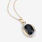 7.50 Carat Genuine Black Sapphire .925 Sterling Silver Pendant