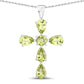 2.24 Carat Genuine Peridot .925 Sterling Silver Pendant