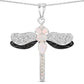 1.41 Carat Genuine Ethiopian Opal and White Topaz .925 Sterling Silver Pendant