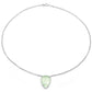 10.77 Carat Genuine Prehnite And White Topaz .925 Sterling Silver Pendant