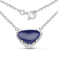 3.92 Carat Genuine Blue Aventurine .925 Sterling Silver Pendant