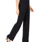 Calça social feminina Calvin Klein cintura alta com botões azul marinho tamanho 10 pequena